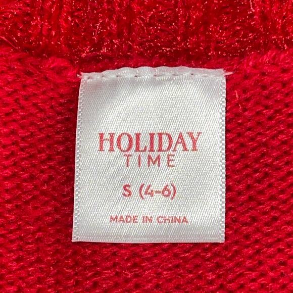 Holiday Time Groovy Gnomes Ugly Christmas Cardigan Sweater Size Small - Picture 5 of 6